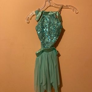 A mint green costume